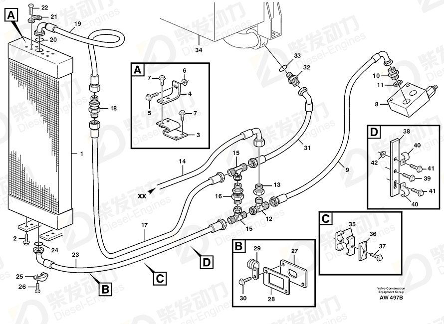 VOLVO Bulkhead grommet 4881648 Drawing