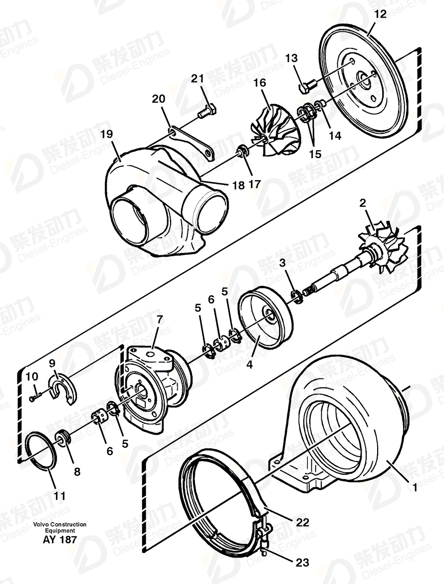 VOLVO Piston ring 1696006 Drawing VOLVO Piston ring 1696006 Drawing