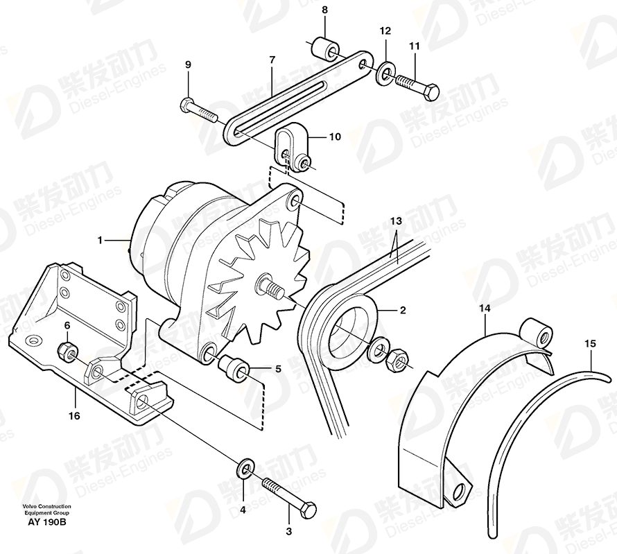 VOLVO Pulley 822573 Drawing