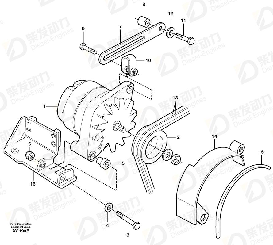 VOLVO Hexagon screw 13970994 Drawing