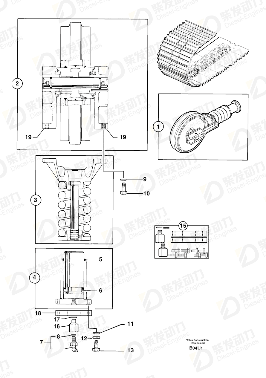 VOLVO Support 7418257 Drawing