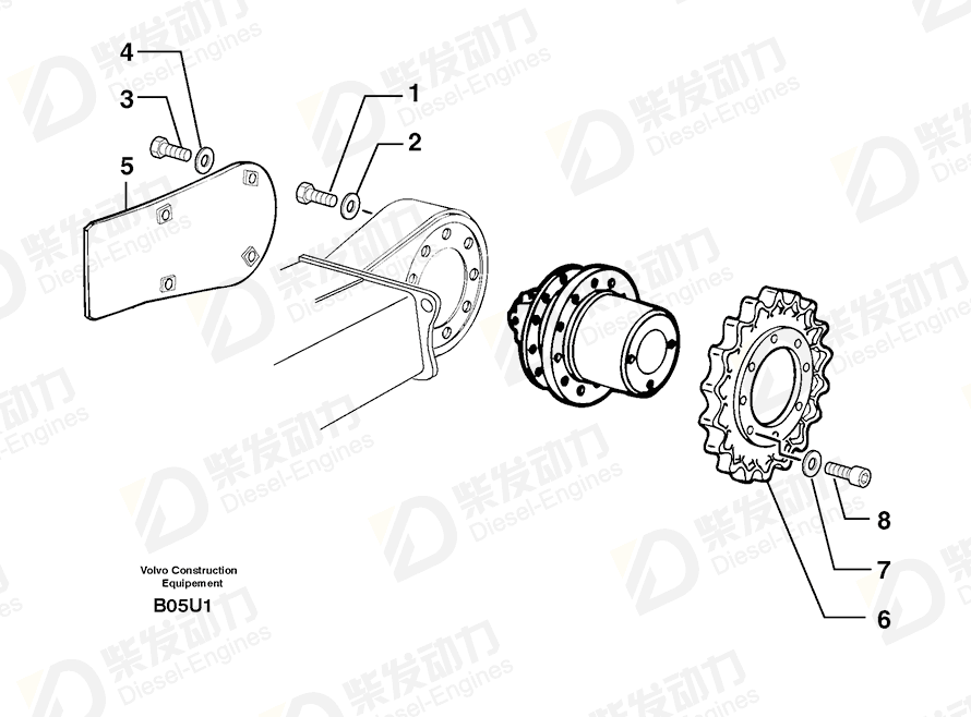 VOLVO Sprocket 4910034 Drawing