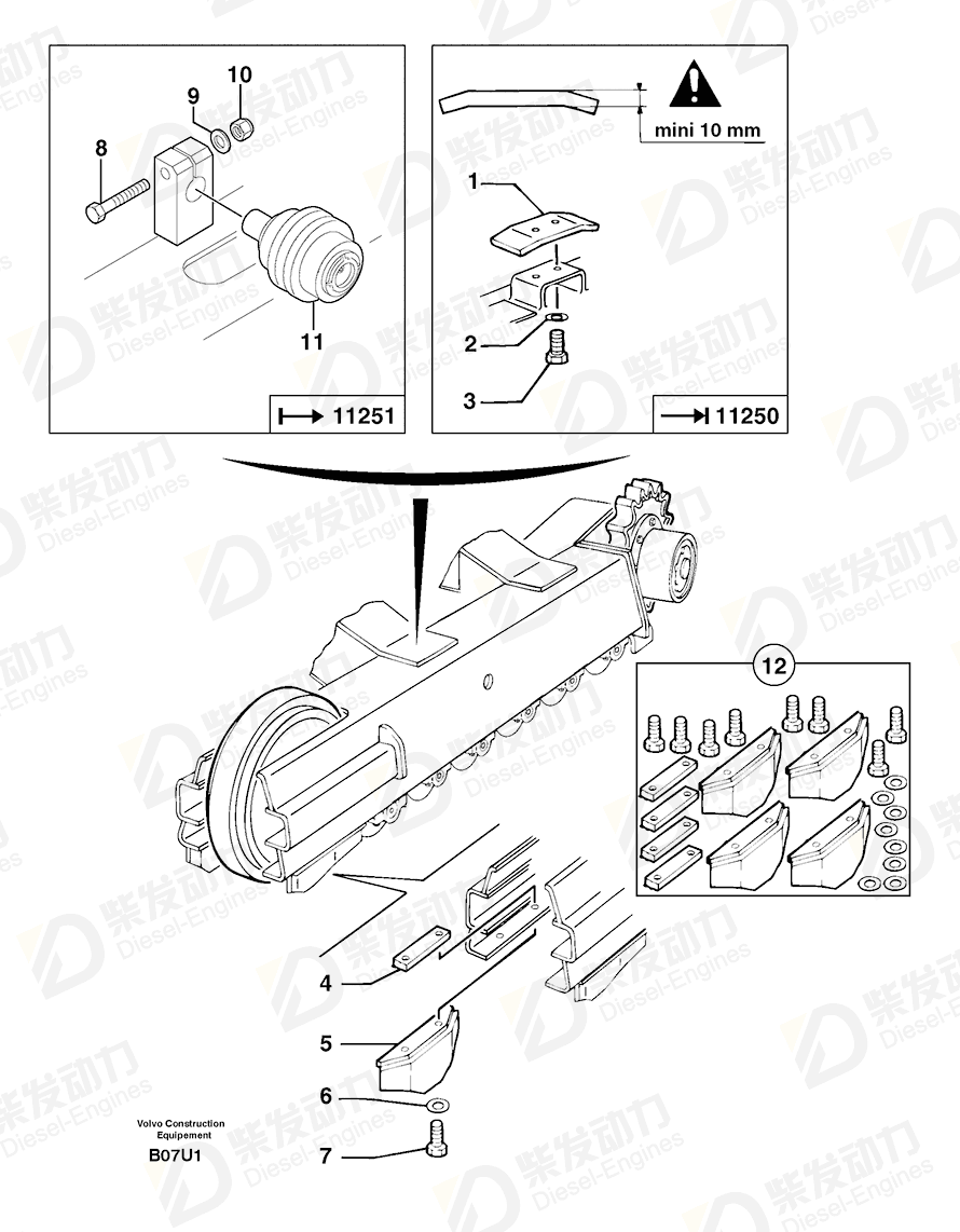 VOLVO Lock nut 4450014 Drawing