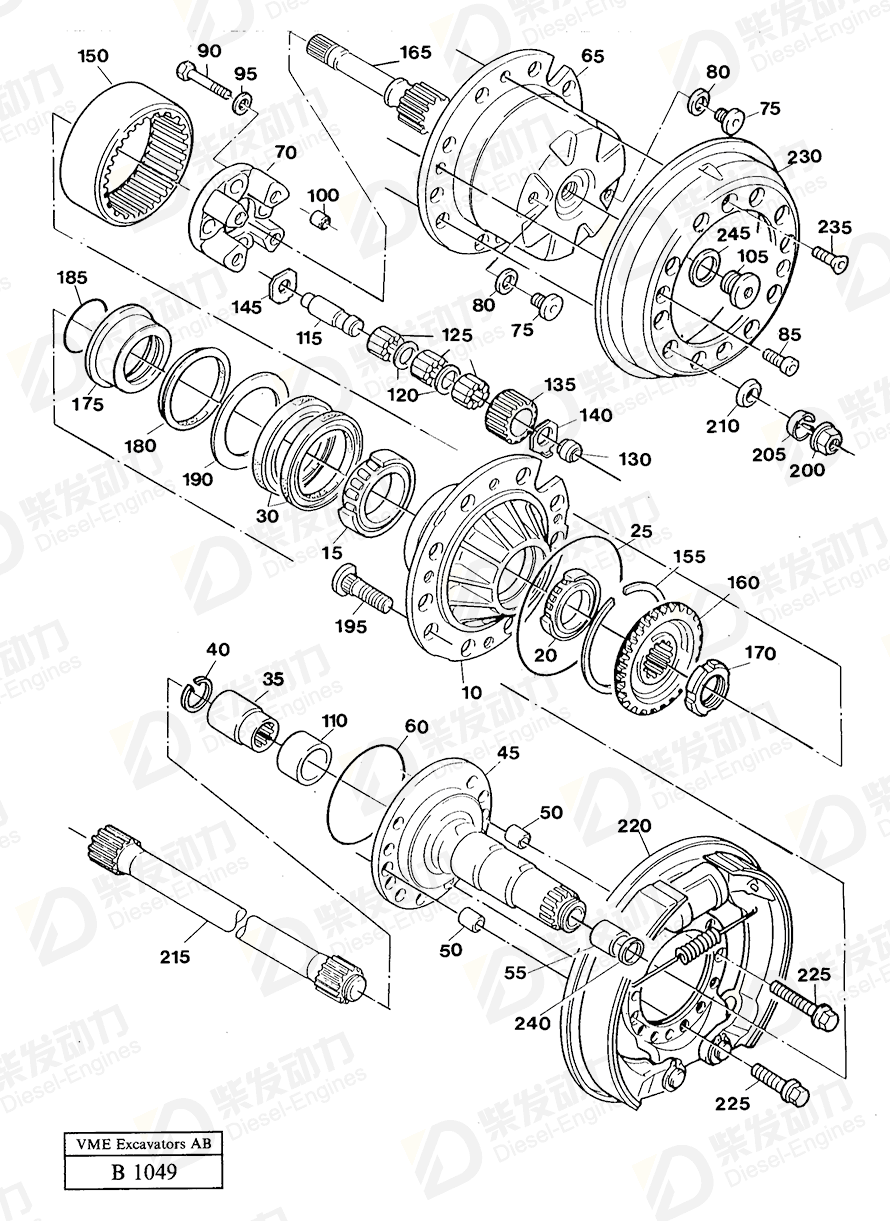 VOLVO Roller bearing 184704 Drawing VOLVO Roller bearing 184704 Drawing