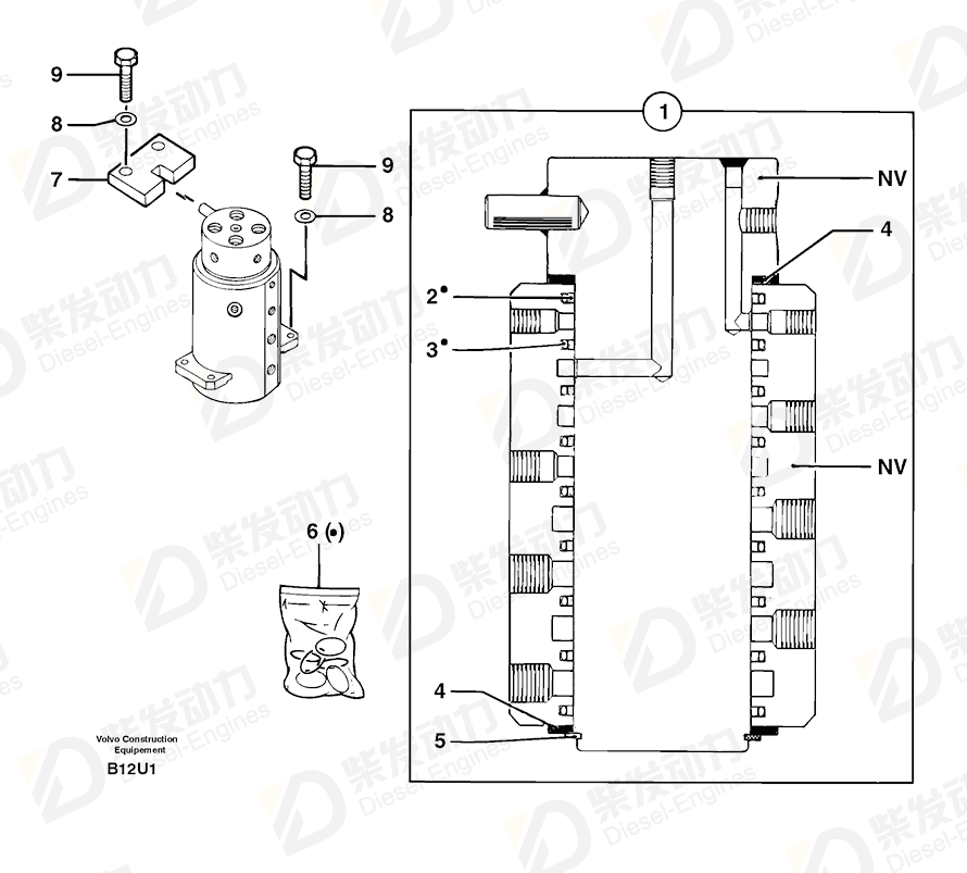 VOLVO Snap ring 11714056 Drawing