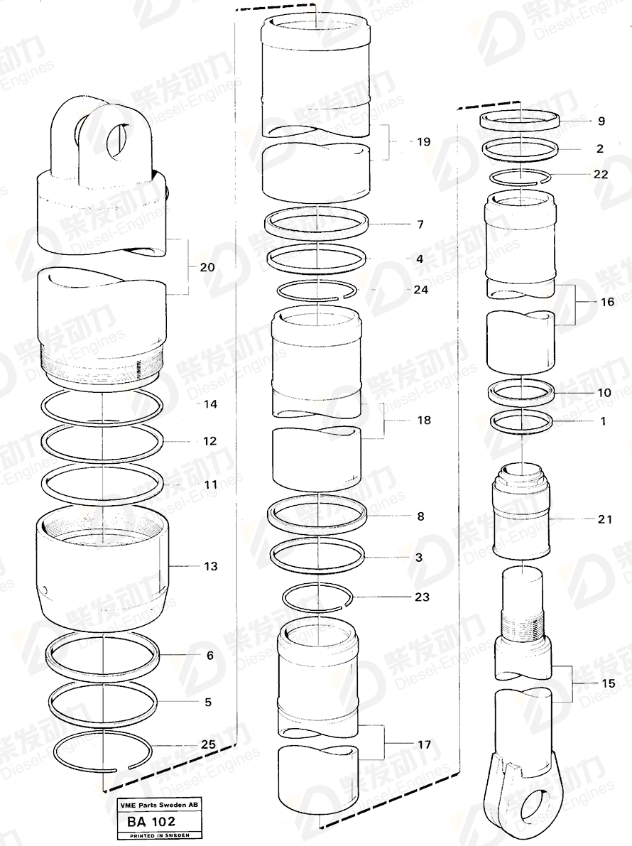 VOLVO Intermediate tube 11993406 Drawing VOLVO Intermediate tube 11993406 Drawing