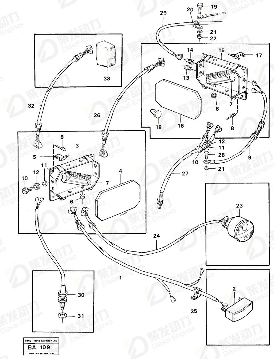 VOLVO Cable harness 11061466 Drawing