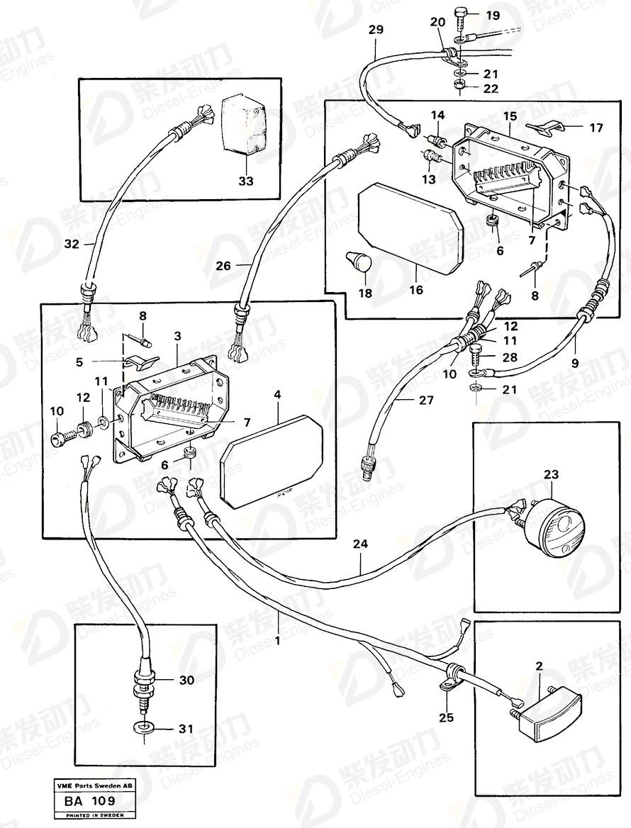 VOLVO Cable harness 11061071 Drawing