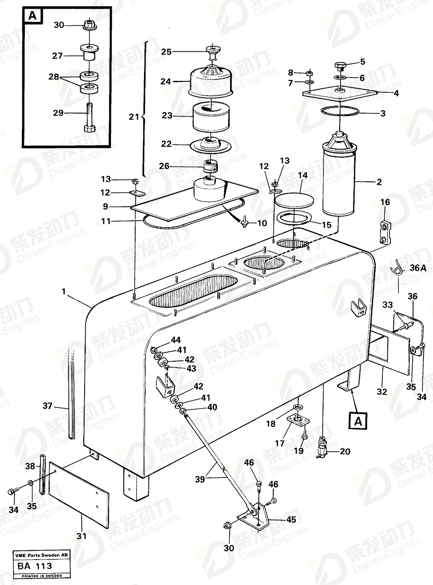 VOLVO O-ring 968822 Drawing