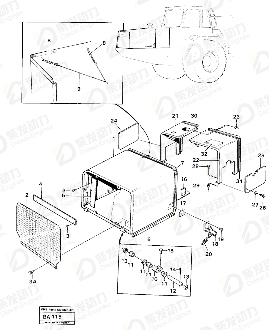 VOLVO Spacer 4966038 Drawing