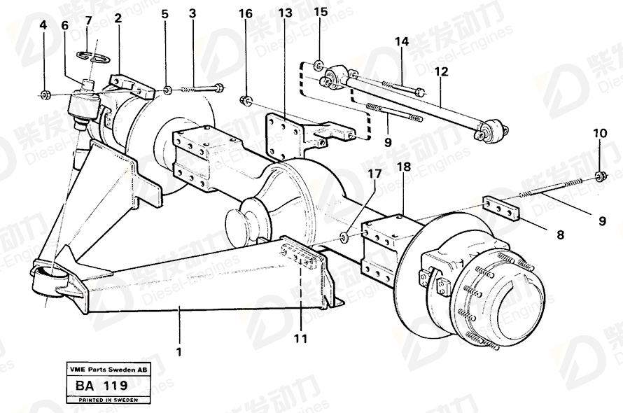 VOLVO Retaining ring 945489 Drawing