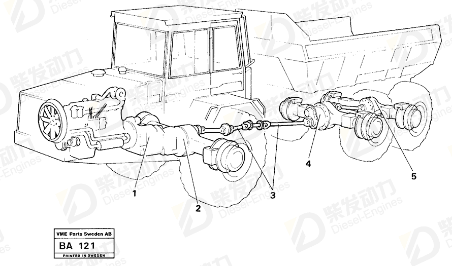 VOLVO Trailing Axle 23551 Drawing VOLVO Trailing Axle 23551 Drawing