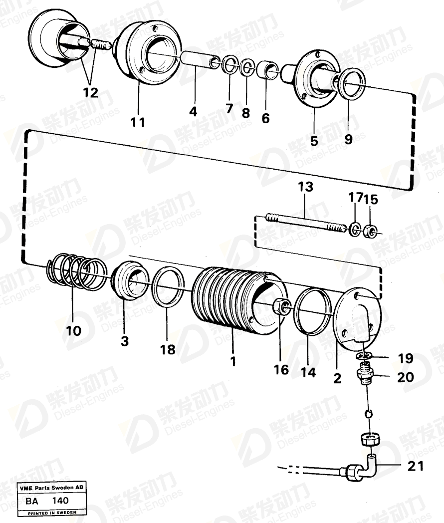 VOLVO Bushing 467280 Drawing