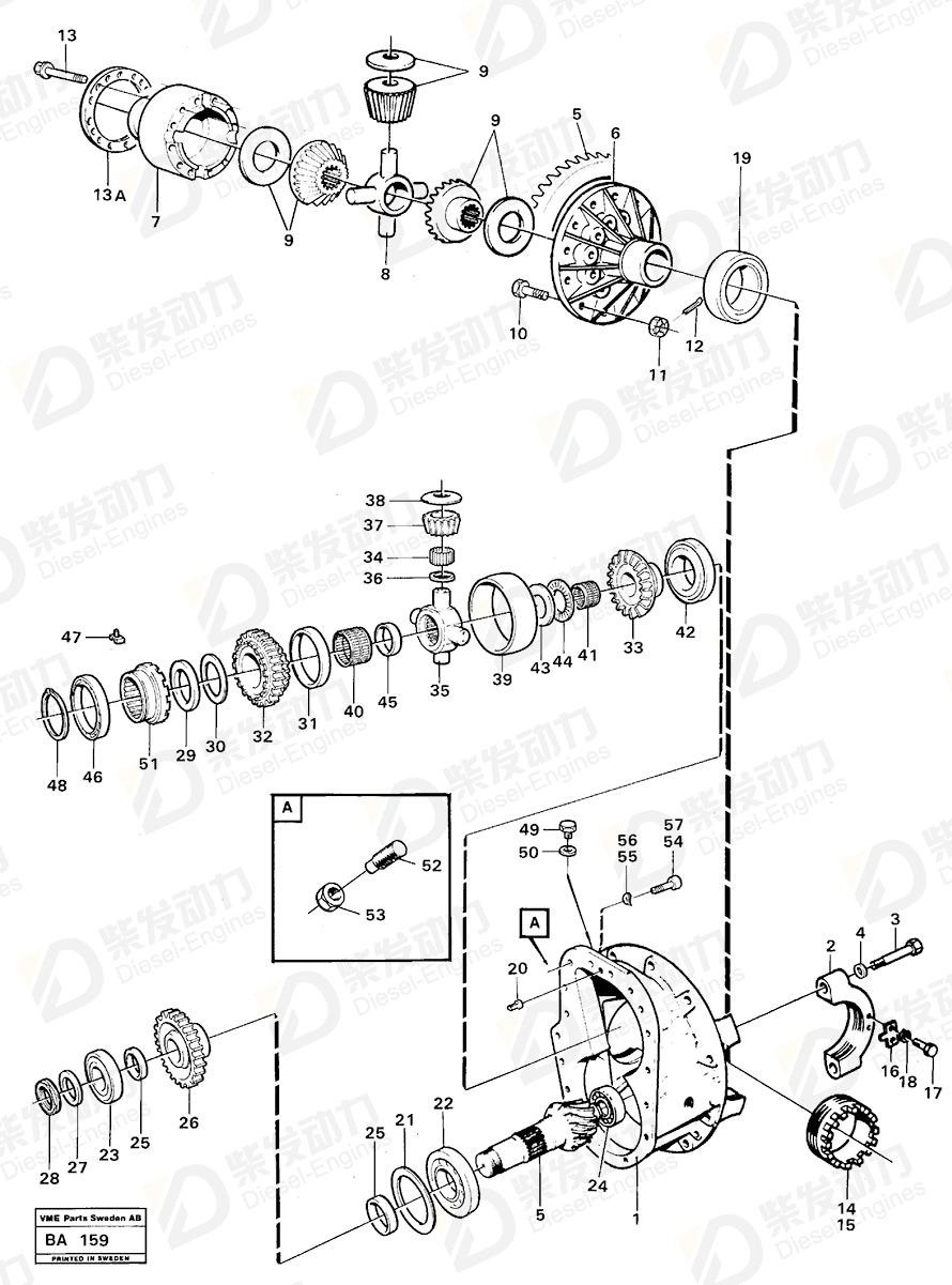 VOLVO Setting nut 1522136 Drawing