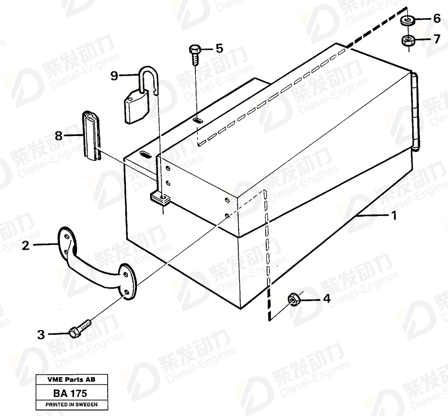 VOLVO Tool box 4864001 Drawing