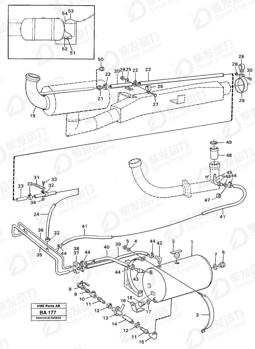 VOLVO Pipe 11053730 Drawing