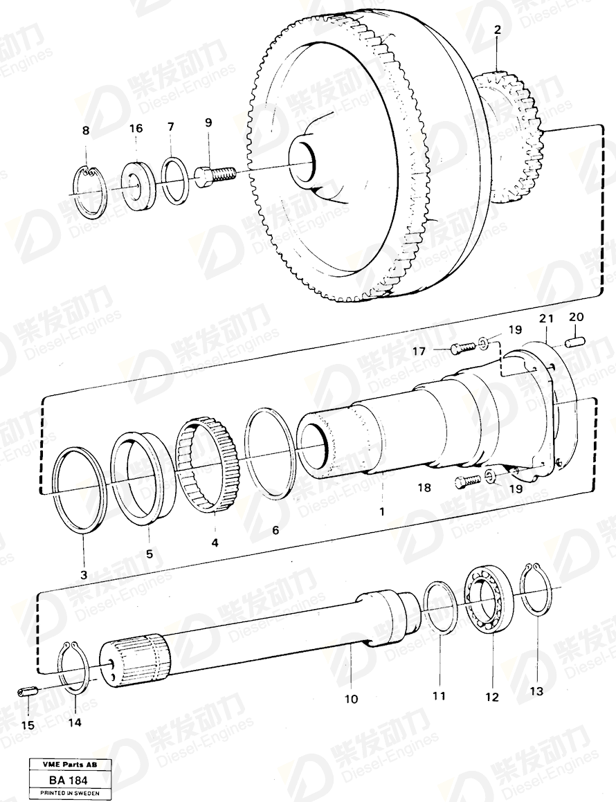 VOLVO Trq Converter 11043105 Drawing VOLVO Trq Converter 11043105 Drawing