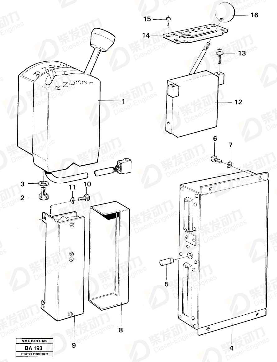 VOLVO Electronic unit 11042061 Drawing