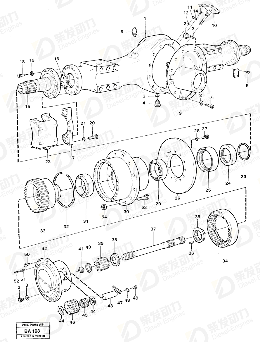 VOLVO Planet Shaft 23586 Drawing VOLVO Planet Shaft 23586 Drawing