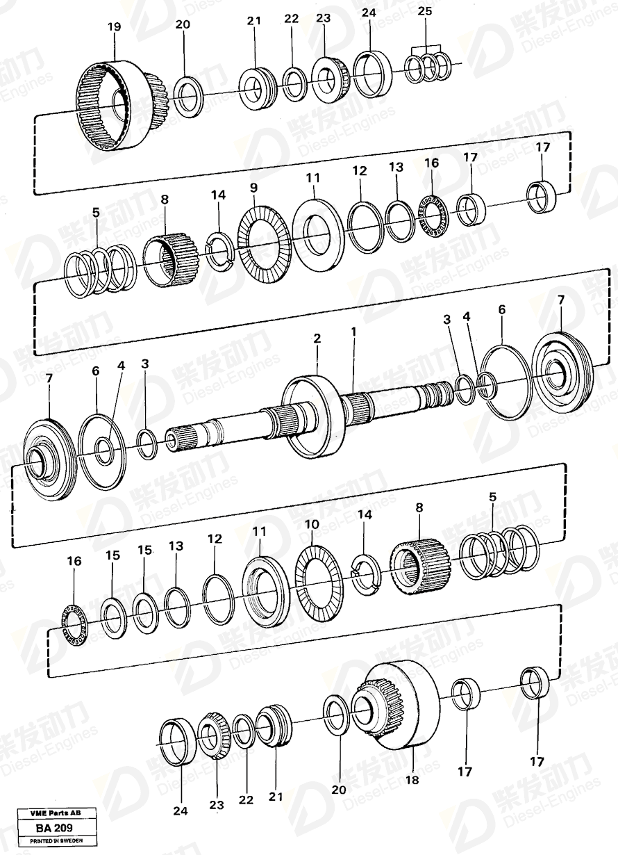 VOLVO Hydraulic clutch 11036755 Drawing VOLVO Hydraulic clutch 11036755 Drawing