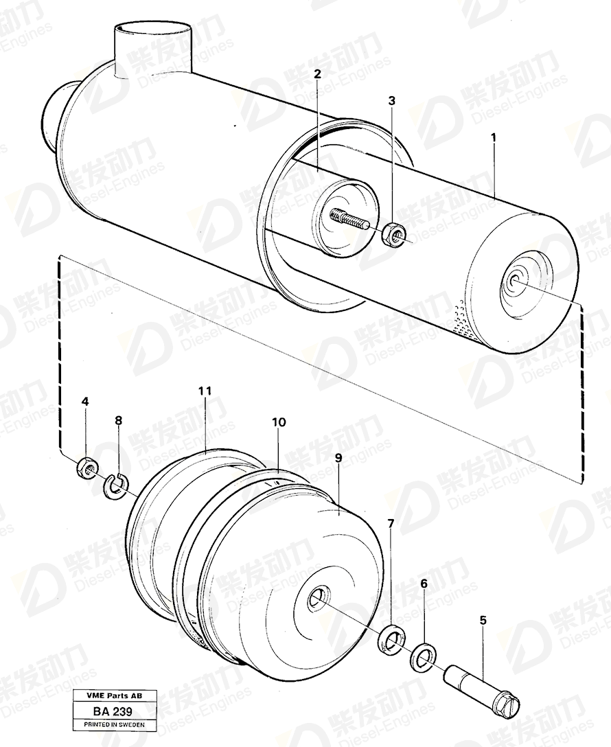 VOLVO Nut 6213650 Drawing