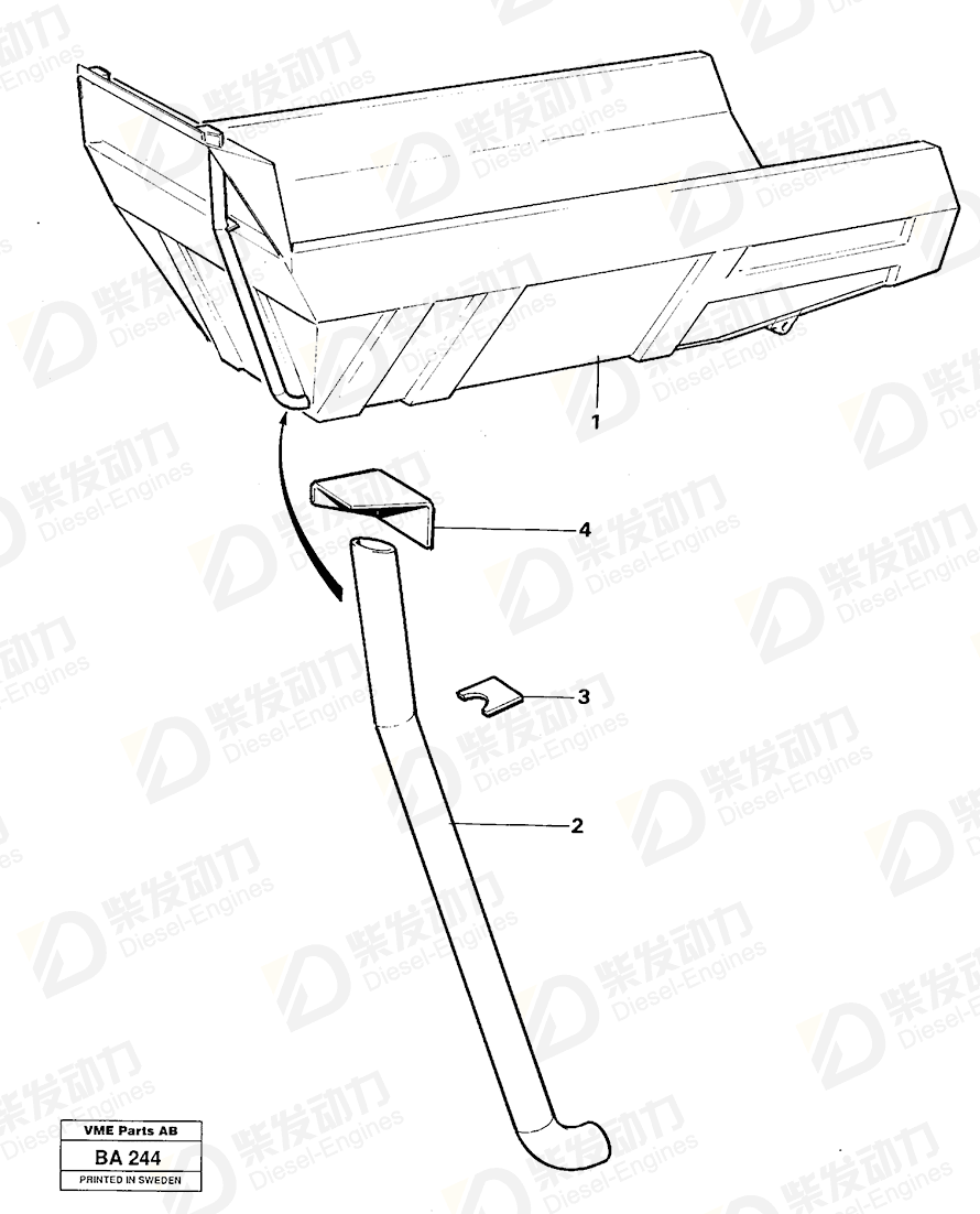 VOLVO Pipe 11053757 Drawing