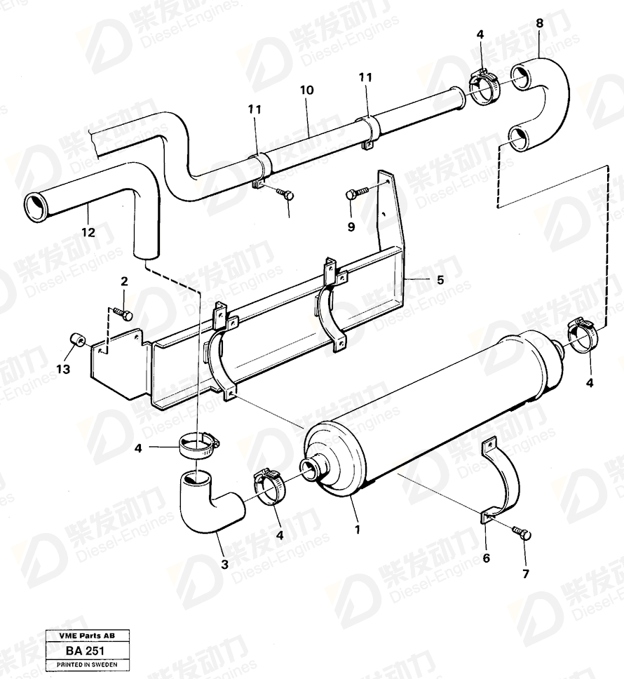 VOLVO Tube 11050892 Drawing