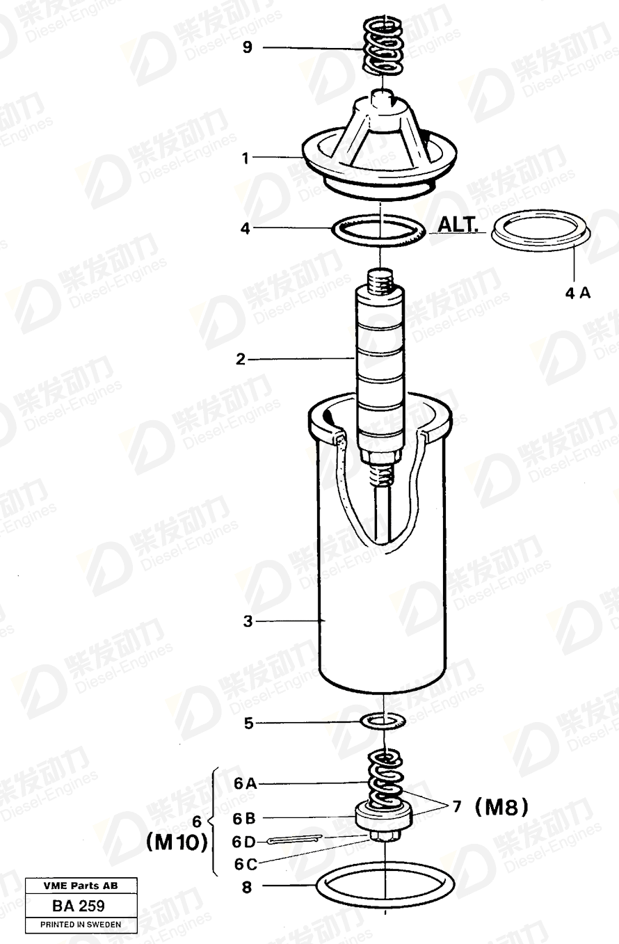 VOLVO Nut 13961293 Drawing