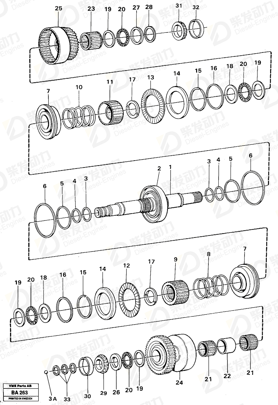 VOLVO Gear 4873037 Drawing