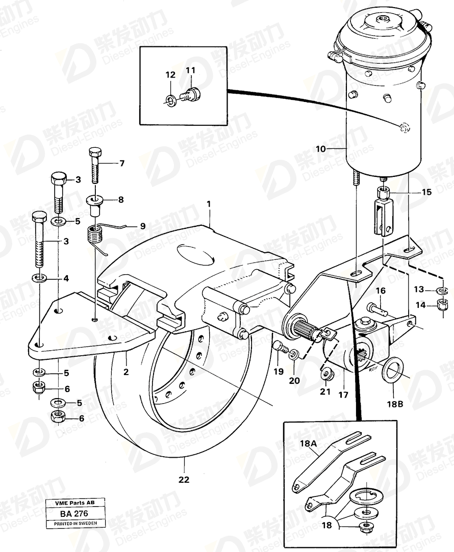 VOLVO Mounting kit 4940870 Drawing VOLVO Mounting kit 4940870 Drawing