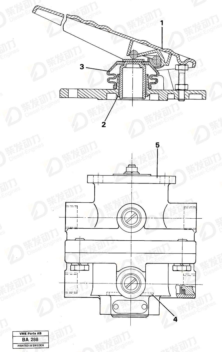VOLVO Brake valve 6642318 Drawing