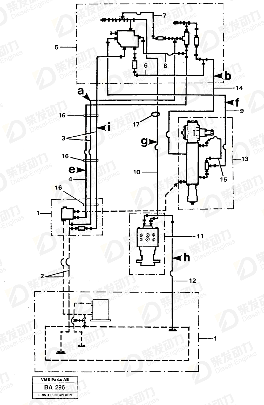 VOLVO Hose assembly 13932773 Drawing VOLVO Hose assembly 13932773 Drawing