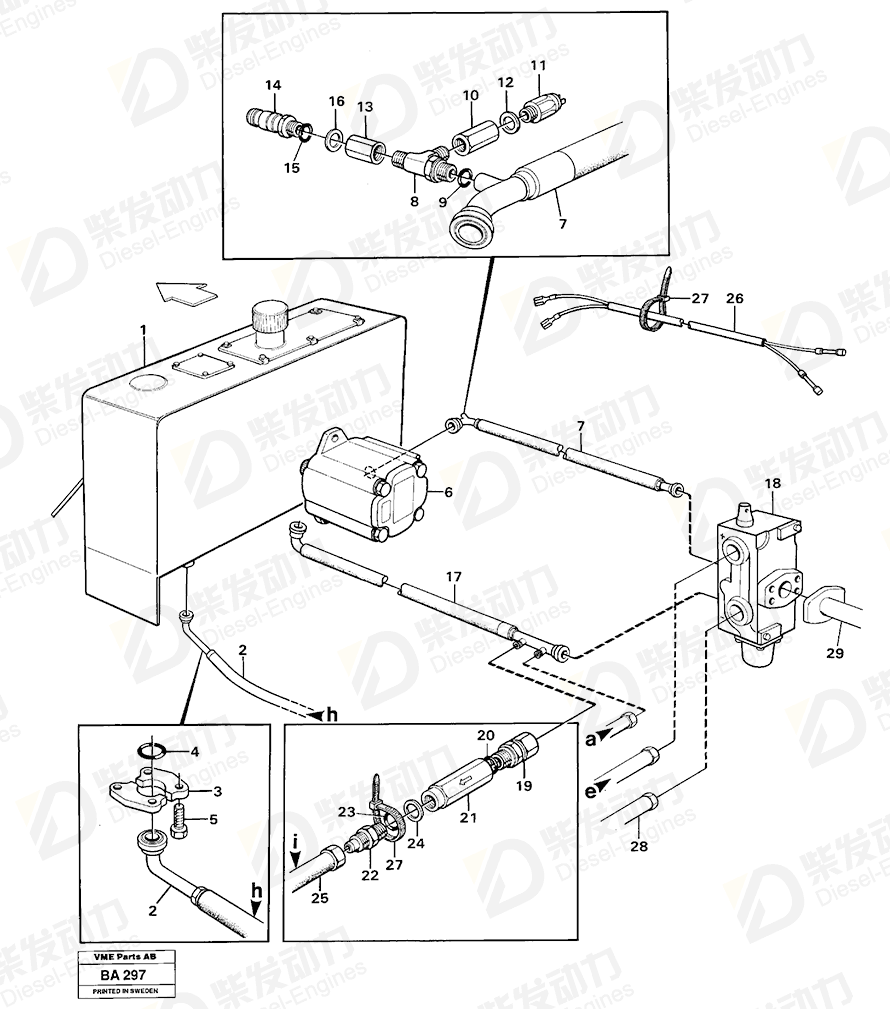 VOLVO Non-return valve 11043036 Drawing