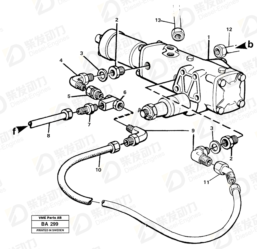 VOLVO Reduction nipple 11053136 Drawing