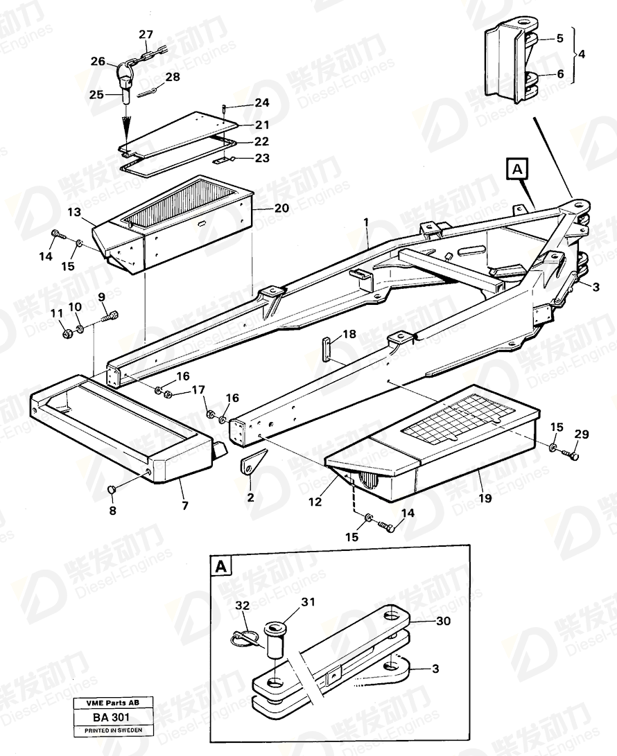 VOLVO Lock Pin 4895679 Drawing