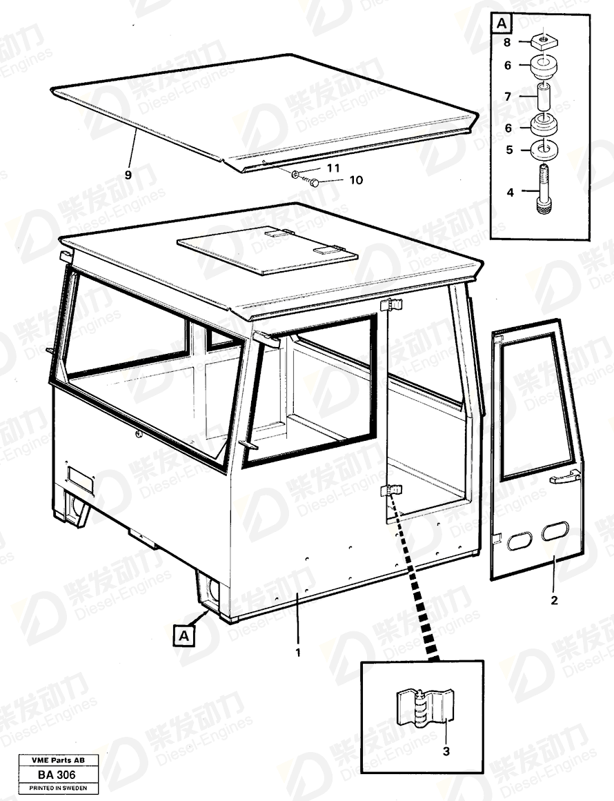 VOLVO Nut plate 4942714 Drawing