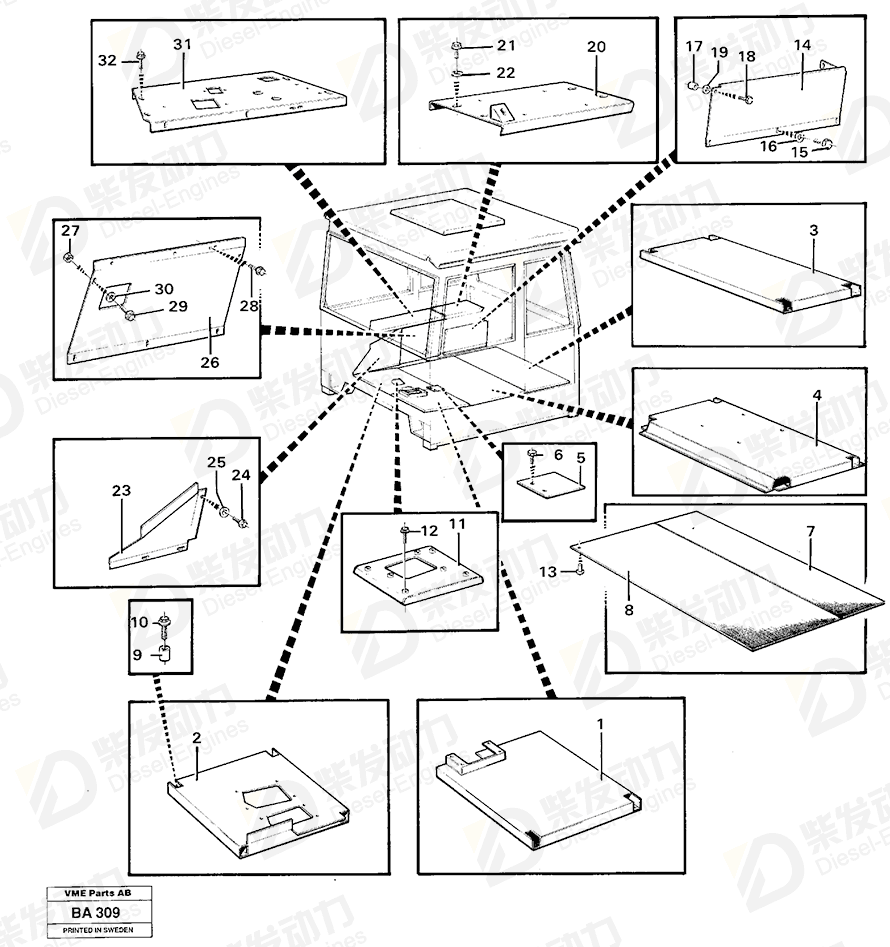 VOLVO Protecting plate 4973395 Drawing VOLVO Protecting plate 4973395 Drawing
