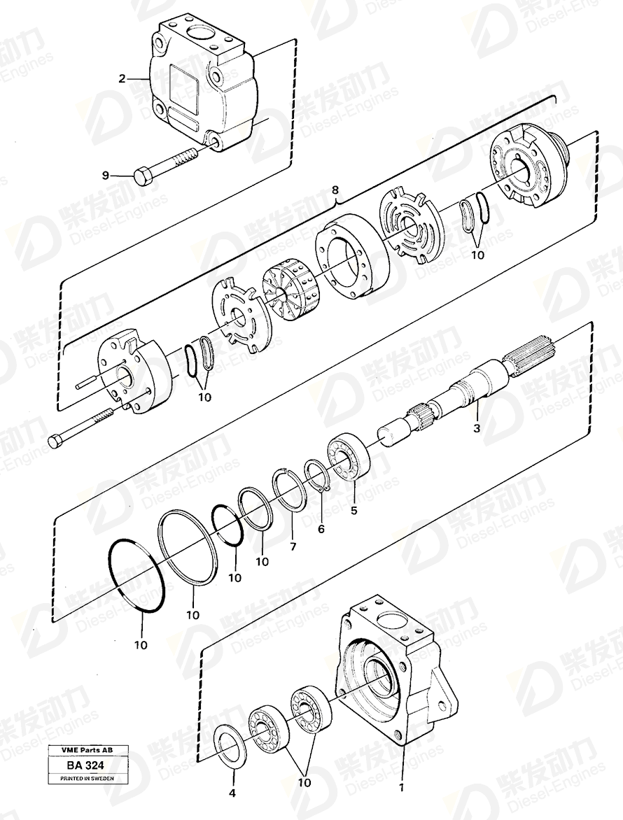 VOLVO Gasket kit 11991699 Drawing