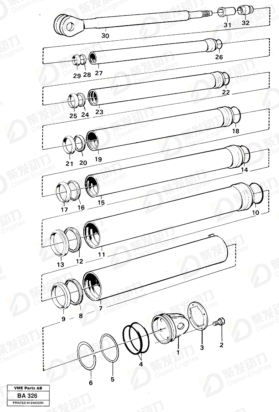 VOLVO Stop ring 6212960 Drawing