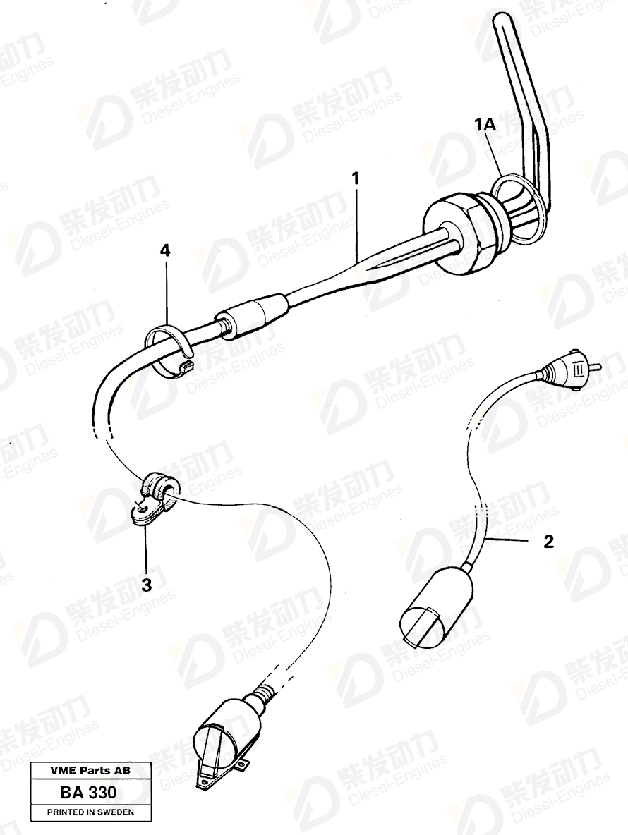 VOLVO Engine heater 11053663 Drawing VOLVO Engine heater 11053663 Drawing