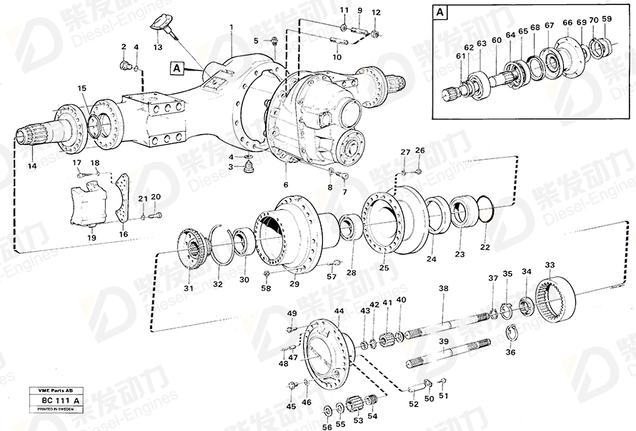 VOLVO Axle casing 11035459 Drawing VOLVO Axle casing 11035459 Drawing