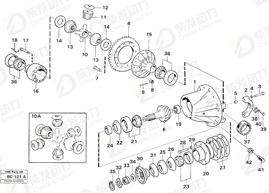 VOLVO Final drive 11102240 Drawing VOLVO Final drive 11102240 Drawing
