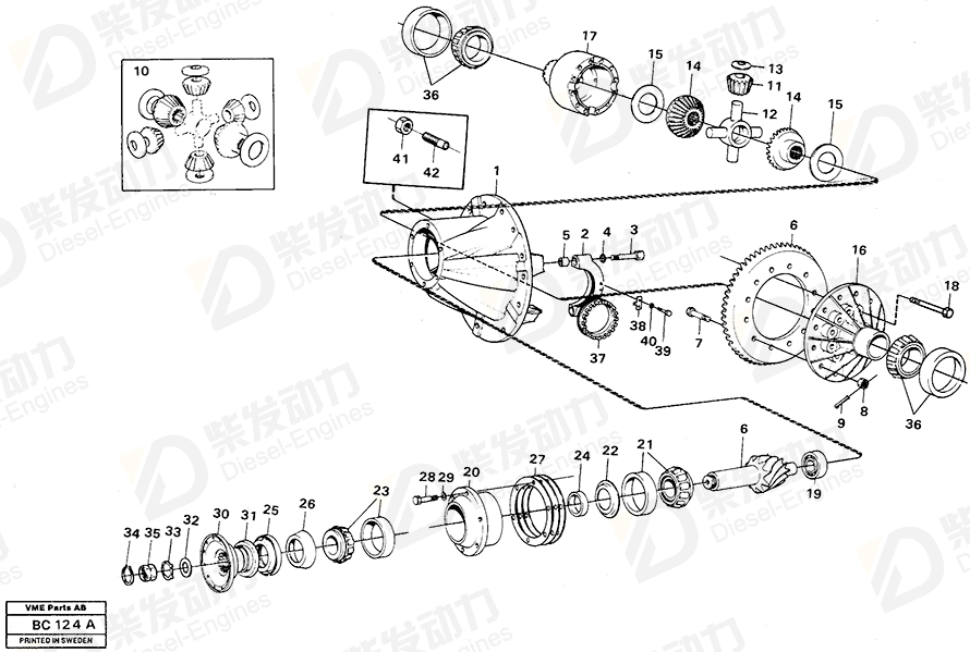 VOLVO Final drive 1523008 Drawing VOLVO Final drive 1523008 Drawing