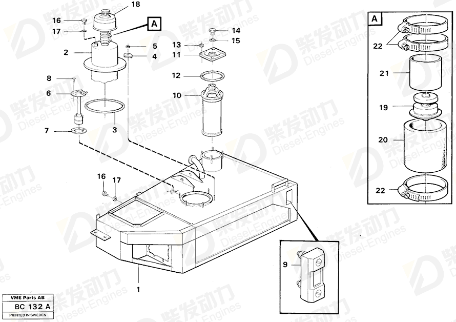 VOLVO Six point socket screw 972439 Drawing