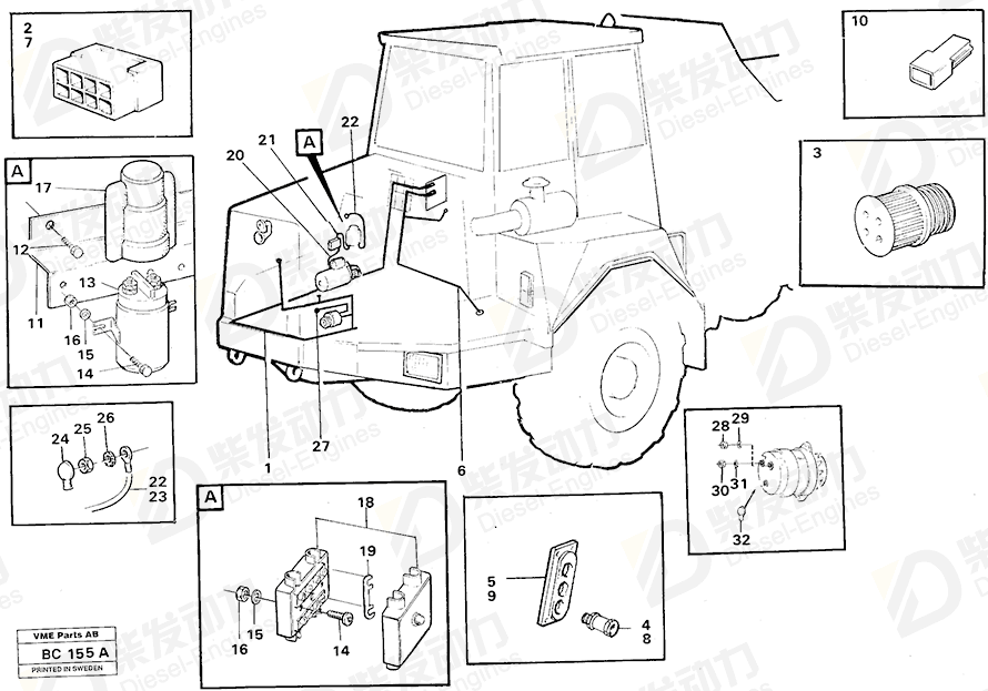 VOLVO Bracket 11056365 Drawing