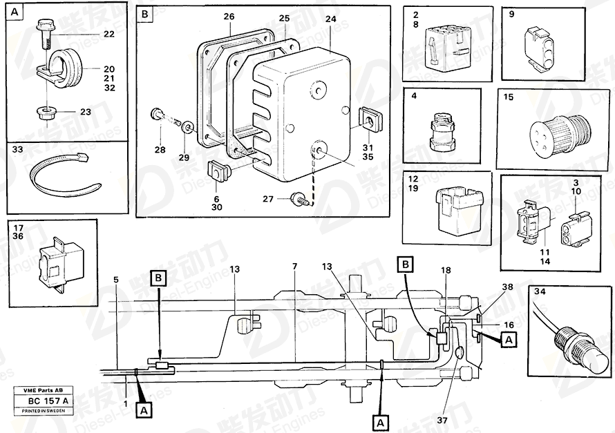 VOLVO Fitting 4821357 Drawing