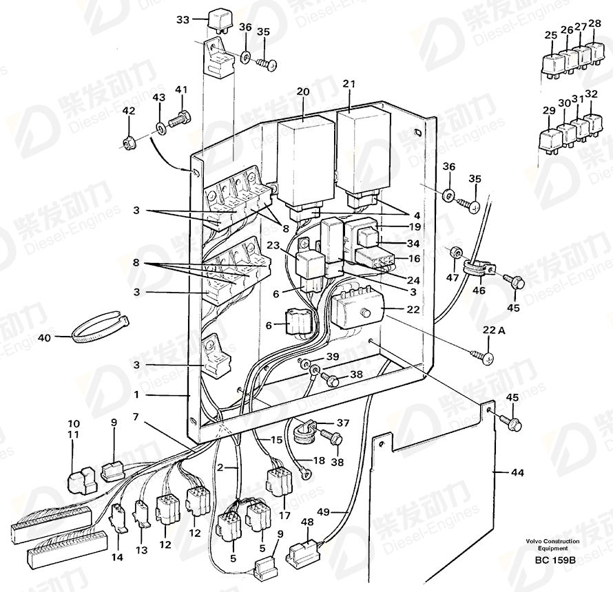 VOLVO Cable harness 11061971 Drawing