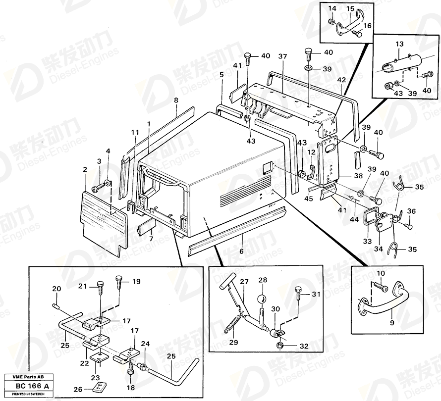 VOLVO Handle 4965248 Drawing