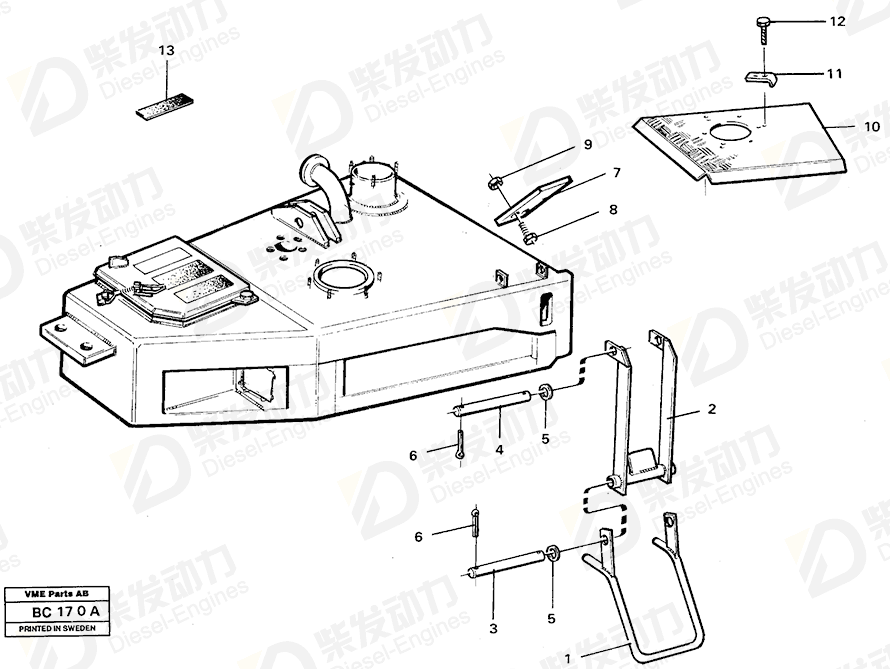 VOLVO Clamp 11054460 Drawing
