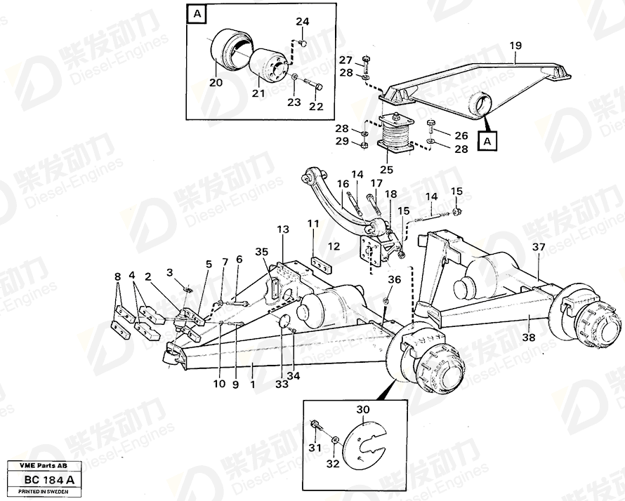 VOLVO Lock nut 963110 Drawing